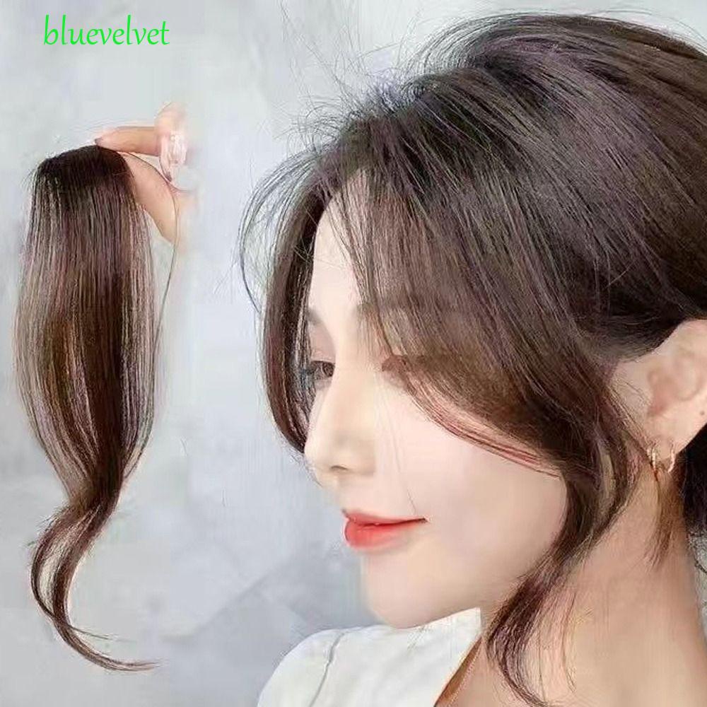 Bluevelvet วิกผมสังเคราะห์ ไฟเบอร์ธรรมชาติ ทนความร้อน สีดํา สําหรับผู้หญิง