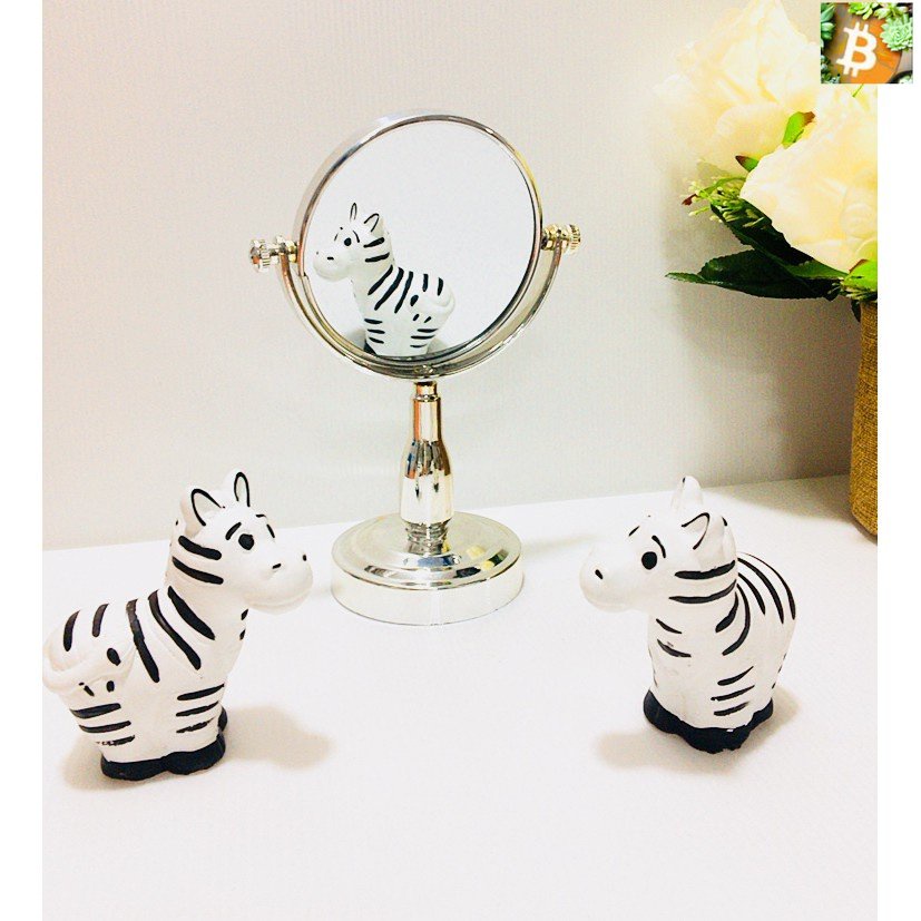 Bitcoin ม้าลายแก้บนเล็ก 1 คู่