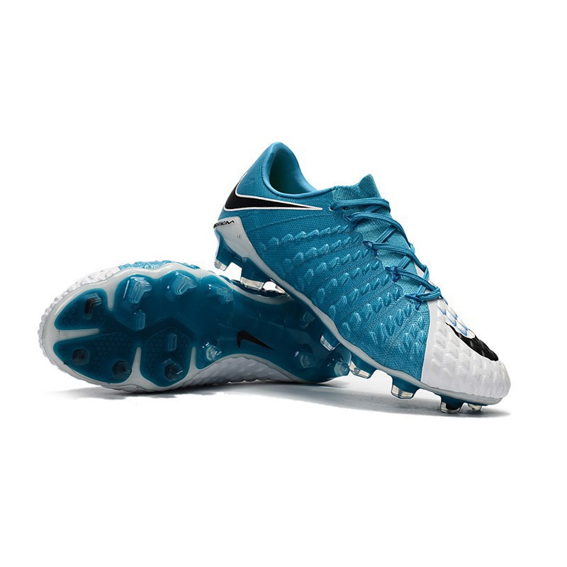 💐CC ถูกสุดๆ🔥🔥 สีใหม✠2017 Low-Cut Nike Hypervenom Phantom 3 FG รองเท้าฟุตบอลบุรุษรองเท้าฟุตบอลสีน้ำเงิน