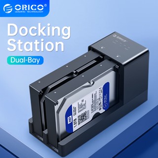 Orico Clone HDD Docking Station ฮาร์ดไดรฟ์ 2 Bay SATA เป็น USB 3.0 สําหรับเคสฮาร์ดไดรฟ์ 2.5 3.5 นิ้ว