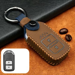 เคสกุญแจรีโมทรถยนต์ แบบหนัง สําหรับ Honda Civic CRV HRV BRV City Accord HRV 2014 to 2020 Keyless key Less Smart Entry