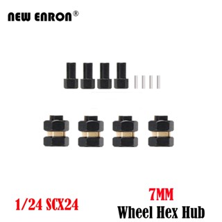 4Pc โลหะดัดแปลงขยาย 7mm ล้อหกเหลี่ยม 9.5mm ความหนาล็อคล้อสำหรับรถ RC 1/24 แกน SCX24 1967 เชฟโรเลต 2019 รถจี๊ป 90081