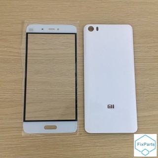 สําหรับ XIAOMI Mi5 Mi 5 ใหม่ ด้านหลัง แบตเตอรี่ ฝาครอบกระจก ด้านหลัง + หน้าจอสัมผัสด้านหน้า แผงกระจกด้านนอก สีดํา สีขาว สีทอง