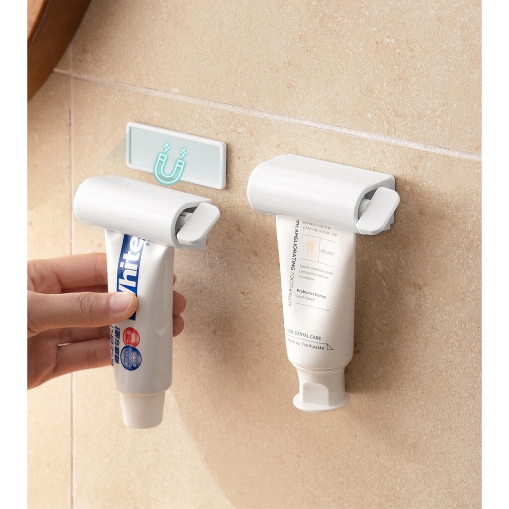 Omocha - Magnetic toothpaste squeezer ที่บีบยาสีฟัน รุ่นแม่เหล็กติดผนัง
