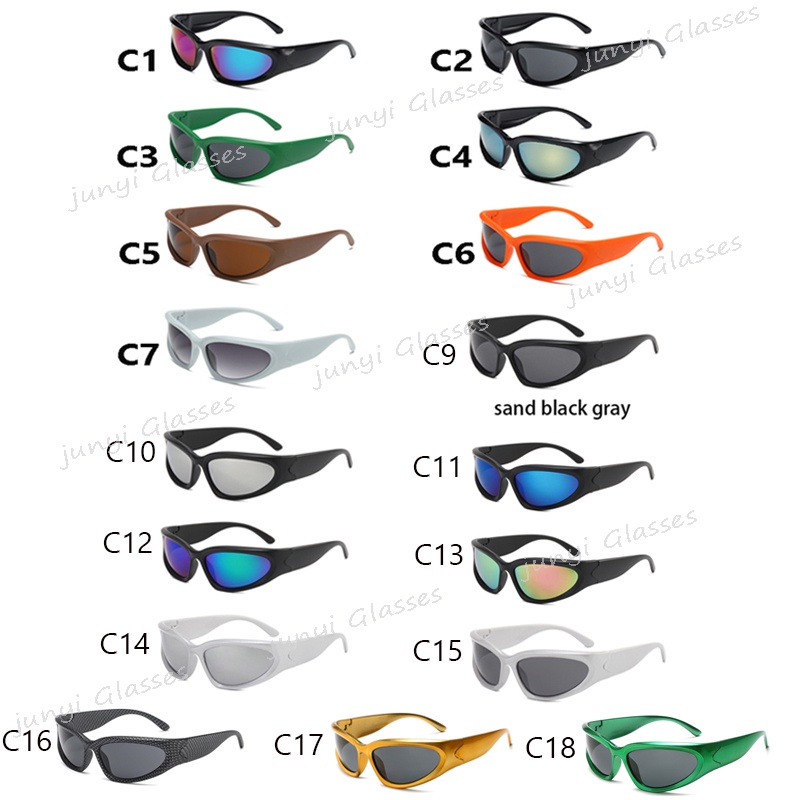 Unisex ฤดูร้อน✨แว่นกันแดด✨ป้องกันรังสียูวีUV400กรอบเหลี่ยมหลากสีY2Kนสุดเท่สไตล์พังก์ผู้ชายและผู้หญิง แฟชั่นเกาหลี แว่นตากันแดด - รูปที่ 6