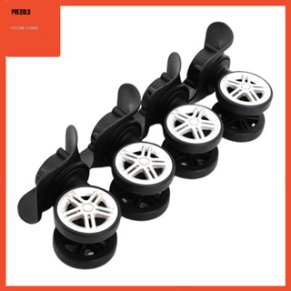 [Predolo] 4Pcs Replacement Luggage Suitcase Wheels 360 Swivel Black for Suitcase Bag