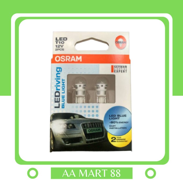 OSRAM LED T10 Dusk Light / แผ่นตัวเลข โบนัสสีน้ําเงิน ซ็อกเก็ต T10