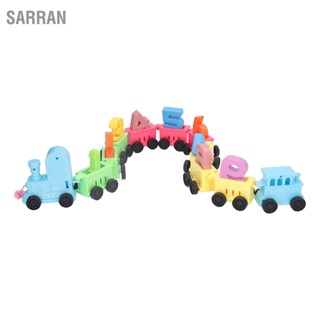 Sarran สติกเกอร์ตัวเลข รถไฟของเล่น สีสันสดใส การเรียนรู้ ชุดการศึกษา สําหรับเด็ก