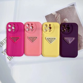 เคสโทรศัพท์มือถือแบบนิ่ม กันกระแทก ลายโลโก้ Prada สําหรับ IPhone 14promax 13 12 11 Pro Max XsMax XR Ix 7 8 Plus