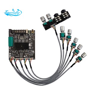 ZK-AM100F Lead Type KTV Microphone Audio System 2.1 Channel Bluetooth Power Amplifier Board 50+50+100W Spare Parts