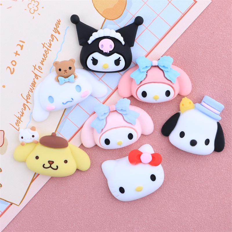กาวเรซิ่น รูปการ์ตูนสุนัข สีขาว แฮนด์เมด DIY อุปกรณ์เสริม สําหรับทําผม ตกแต่งเคสโทรศัพท์