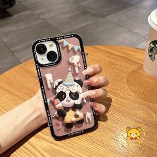 เคสโทรศัพท์มือถือแบบนิ่ม TPU กันรอยเลนส์ ลายไอศกรีมแพนด้าน่ารัก สีชมพู สําหรับ Redmi Note 9s 9 Pro Max 10 Lite 8 Pro 7 Pro Redmi 10A 10 4G 10 9 Prime 9T 9C 9A 9i