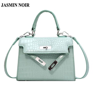 Jasmin NOIR กระเป๋าถือ กระเป๋าสะพายไหล่ ลายหนังจระเข้ สําหรับสตรี