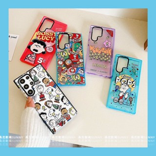 เคสโทรศัพท์มือถือแบบใส กันกระแทก ลายสนูปปี้ ชาร์ลี บราวน์ สําหรับ samsung S22 S21 S23 Ultra S23+