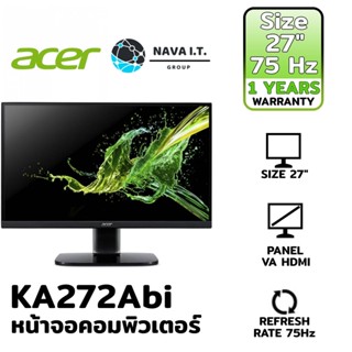 COINSคืน15%⚡FB9JMZV6⚡ ACER KA272ABI LED 27 (VA 75HZ) หน้าจอคอมพิวเตอร์ รับประกัน 3ปี