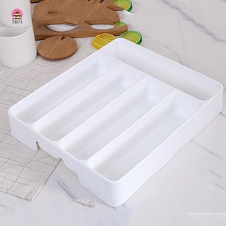 New Kitchen Drawer Organizer Tray Spoon Cutlery Separation Finishing Storage Box Cutlery Kitchen Storage Organization White