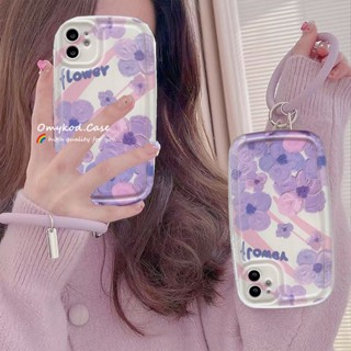 เคสมือถือ TPU ลายดอกไม้สีม่วง สําหรับ OPPO A17 A16 A15 A57 A16K A5S A3S A5 A9 A53 A33 A32 A31 2020 A54 A92 A72 A52 A94 A95 A93 A76 Ren 5F F11 F19 Pro -3.8hot