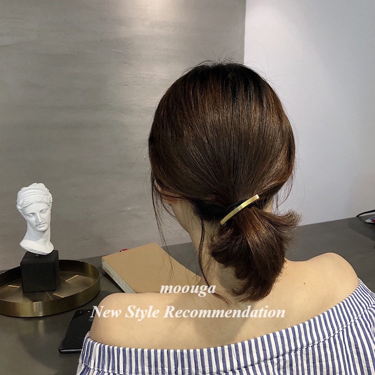 Moouga ยางรัดผมหางม้า โลหะผสม สไตล์ญี่ปุ่น เกาหลี สําหรับมัดผมหางม้า