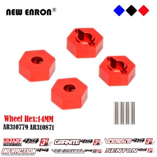 อะแดปเตอร์ล้อ Hex Hub ขนาด 14 มม. 4 ชิ้น AR310779 AR310871 สำหรับรถยนต์ RC 1/10 1/8 3S Arma BIG ROCK Granite Senton Typhon Vorteks Vendetta