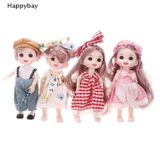 &lt;Happybay&gt; ใหม่ ตุ๊กตาเด็กผู้หญิง ขนาดเล็ก 17 ซม. พร้อมข้อต่อขยับได้ 13 ข้อต่อ ตาโต 3D สําหรับเด็กผู้หญิง ลดราคา DIY