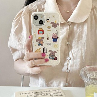 เคสโทรศัพท์มือถือ กันกระแทก ย่อยสลายได้ ลายหมี พร้อมสายคล้อง สําหรับ Iphone 14Pro 14Promax 13pro 12 11