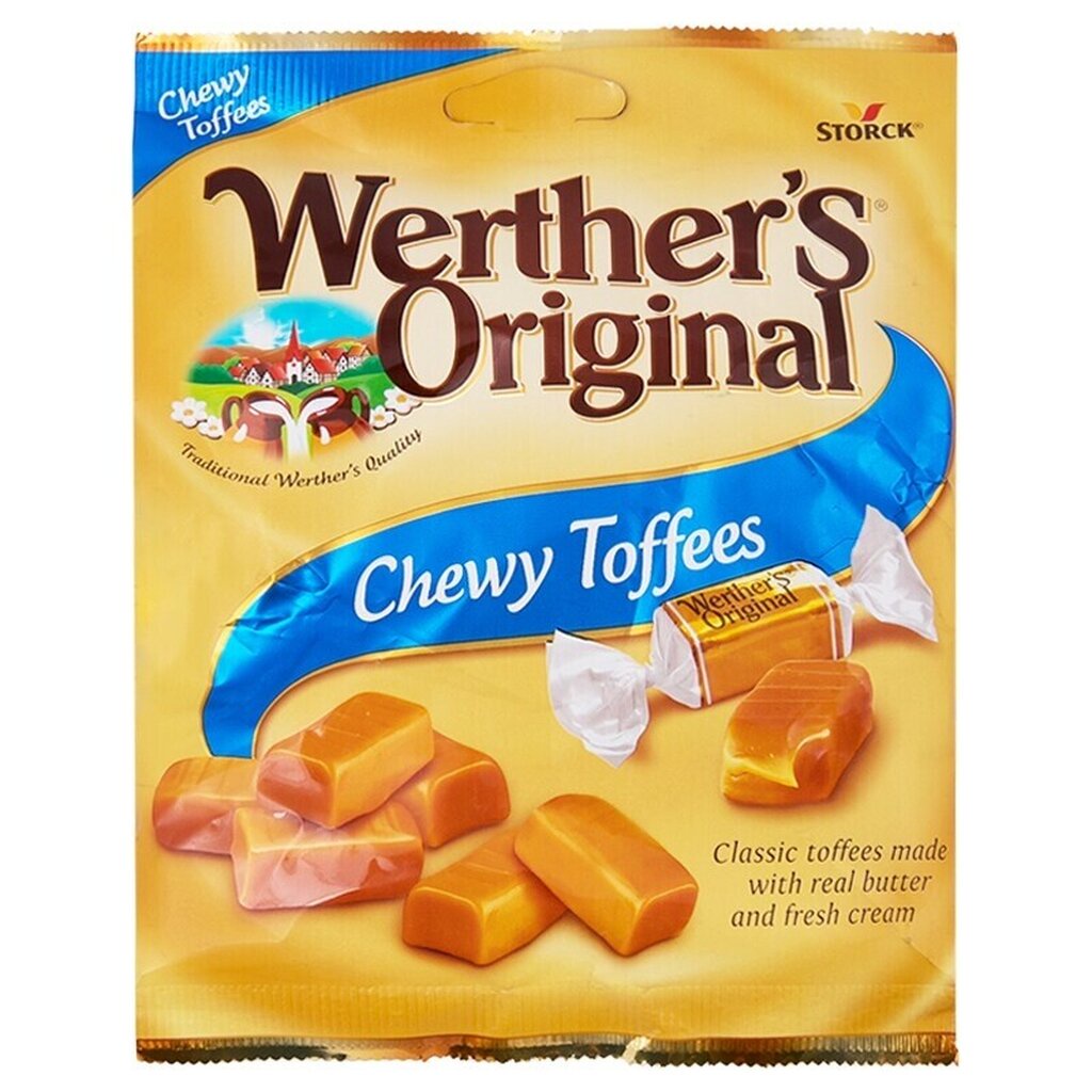 เวอเธอร์ ลูกอมเคี้ยวหนึบรสคาราเมล 80 กรัม Werther's Caramel Chew Candy 80 g.