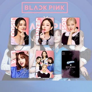 โฟโต้การ์ด BLACKPINK with OREO ROSÉ JISOO LISA JENNIE Lomo Card HD สําหรับเก็บสะสม 5 ชิ้น ต่อชุด