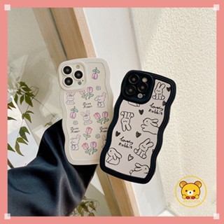 เคสโทรศัพท์มือถือ TPU นิ่ม ลายกระต่ายทิวลิป สีชมพู สําหรับ Vivo X90 X80 X70 X60 X50 X30 Pro Pro+ X27