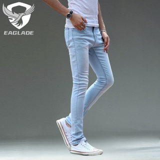 Eaglade กางเกงยีนส์สกินนี่ ผู้ชาย 802 นิ้ว สีฟ้า ยืดหยุ่นได้