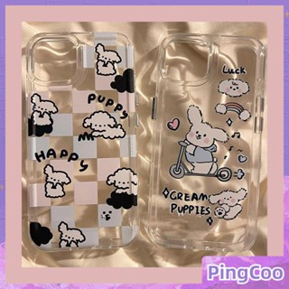 PingCoo - Space Case For iPhone 14 13 12 11 Pro Max 6 6s 7 8 Plus XR Silicone Soft Big Hole Transparent Case Cartoon Cute Camera Protection Plating Buttons Shockproof Back Cover