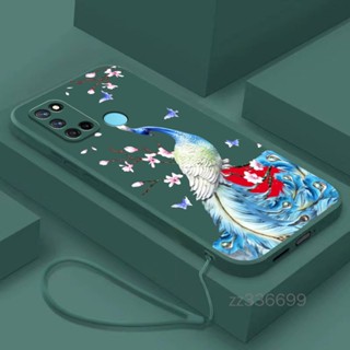 เคสซิลิโคนนิ่ม ลายนกยูง สําหรับ Realme 7i Realme C17 Realme 7 Realme 7 pro Realme 8 Realme 8 pro Realme 8i