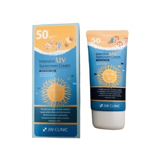  70ml 3W CLINIC Natural Vitamin Sunscreen Soft Sunscreen Dwifungsi UVA/UVB Protection SPF50 PA+++