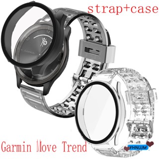 สาย + เคส สําหรับ Garmin vivomove เทรนด์ สมาร์ทวอทช์ สายนาฬิกา TPU นิ่ม สร้อยข้อมือกีฬา Garmin Move เทรนด์ SmartWatch เคส PC กันชน ฝาครอบ