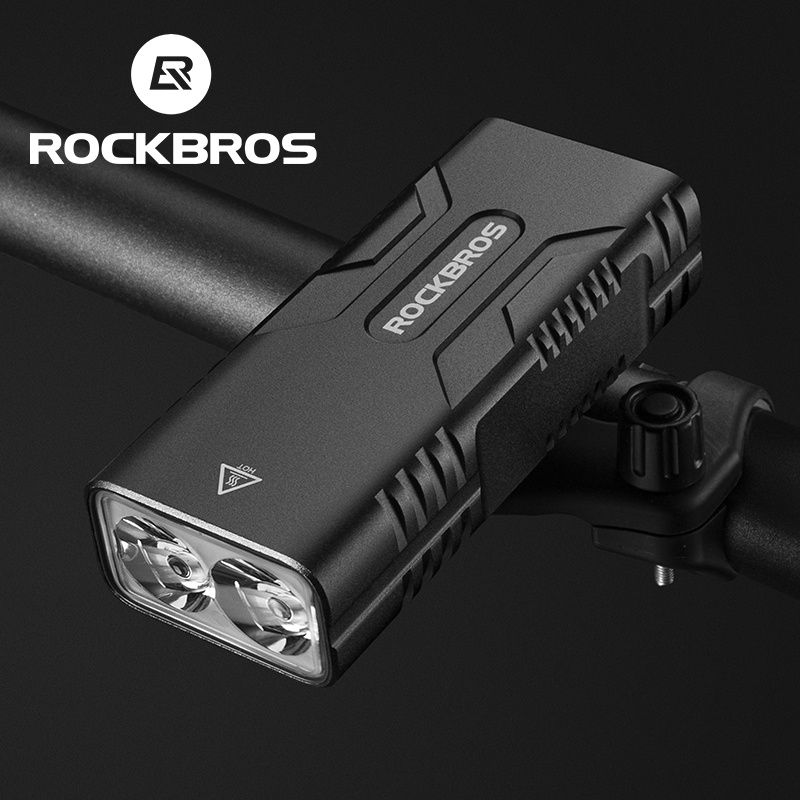 ROCKBROS ไฟหน้าจักรยาน 10000 mAh 6 โหมด ชาร์จ กันน้ำ สำหรับจักรยานเสือภูเขา