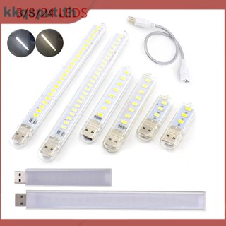 โคมไฟอ่านหนังสือ LED 3 8 24 ดวง 5V USB DC ขนาดเล็ก แบบพกพา สีขาวอบอุ่น สําหรับคอมพิวเตอร์ THK2