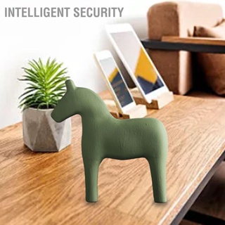  Intelligent Security ม้าไม้หุ่นไม้สนที่แข็งแรงมือทาสีง่ายรูปปั้นม้าสีบริสุทธิ์สำหรับโต๊ะสำนักงานครอบครัว