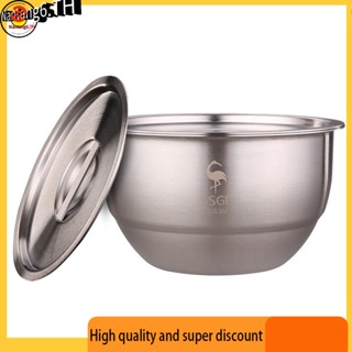 Good Premium Stainless Steel Mixing Bowls - Easy To Clean, 5 Quart - Metal Mixing Bowls -304 Stainless steel salad bowl，Great for Cooking, Baking,with lid