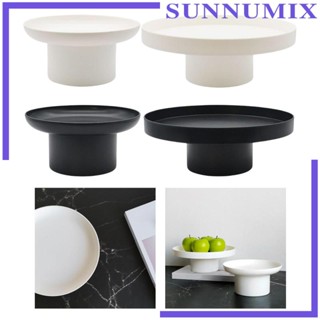 [Sunnimix] ถาดวางเค้ก ทรงกลม ขนาดเล็ก สีขาว สําหรับขนมหวาน ผลไม้