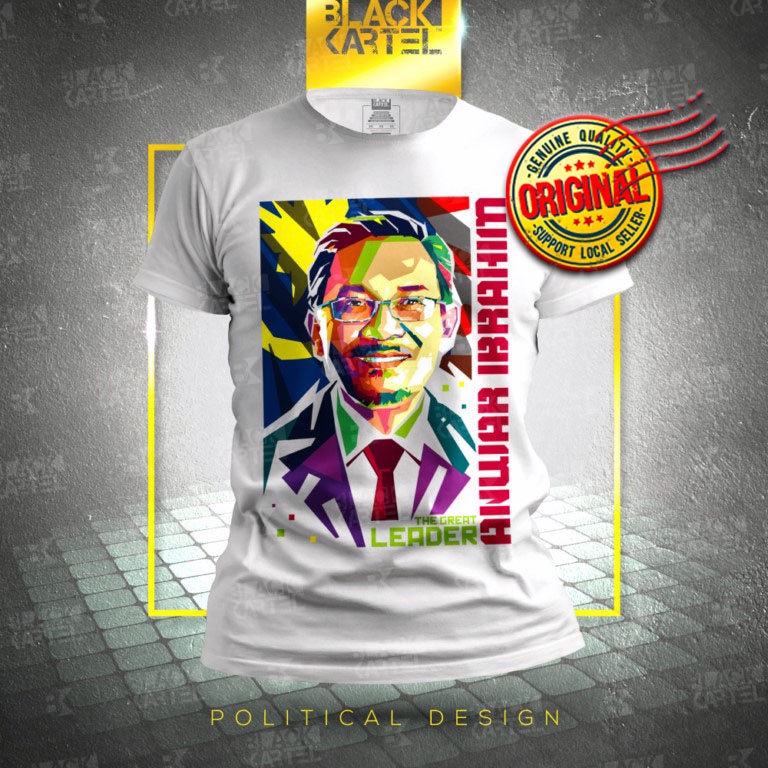 ประหยัดที่สุด! [ BAJU / เสื้อยืด ANWAR IBRAHIM ] PAKATAN HARAPAN / PH / KEADILAN / PKR / PM10 / Cott