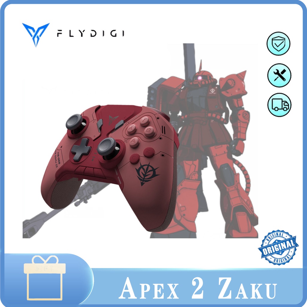 Flydigi Apex 2 Gundam Limited Edition Char's Zaku II จอยแพดควบคุมเกมบลูทูธไร้สาย