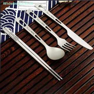 Widebeaucloud Pure Titanium Tableware Set ครัวเรือน Frosted และช้อนส้อมสับ