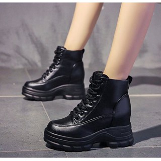 พร้อมส่ง🍒บูทเสริมส้นสีดำ ส้นสูง9cm/3.6นิ้ว ไซส์38 **พรีออเดอร์ (CS623)