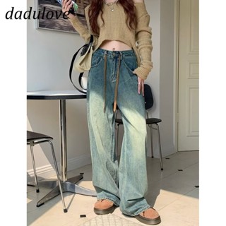 DaDulove💕 2023 New Korean Version of Ulzzang Retro High Waist Jeans Niche Wide Leg Pants Large Size Trousers