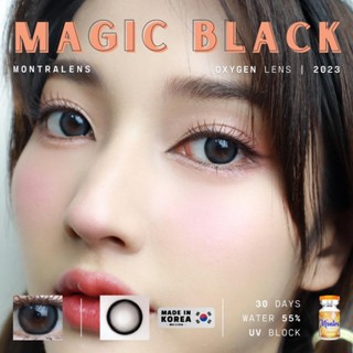 🔥คอนแทคเลนส์✨ขนาดกลาง✨Black✨ Magic (Montra)