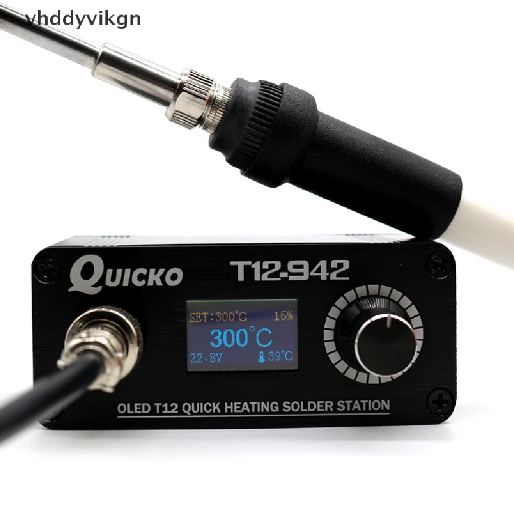 VHDD T12-942 Mini OLED สถานีบัดกรีดิจิตอล T12-907 จับ + T12-K เคล็ดลับ VN