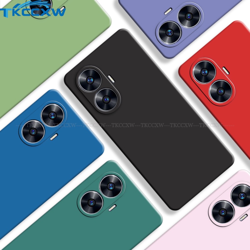 เคสโทรศัพท์มือถือ ซิลิโคนนิ่ม ทรงสี่เหลี่ยม หรูหรา สําหรับ Realme C55 C33 2023 GT Neo 5 GT3 Narzo 50