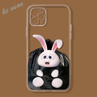 เคสโทรศัพท์มือถือแบบนิ่ม ใส ลายกระต่ายน่ารัก สําหรับ Iphone 13 12 14Promax 6s 7 8plus 11 xsmax ZRHL