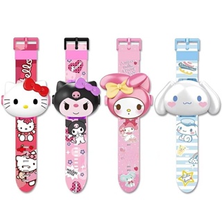 นาฬิกาข้อมือ ลายการ์ตูน My Melody Kuromi Hello Kitty Cinnamol 24 สําหรับเด็ก