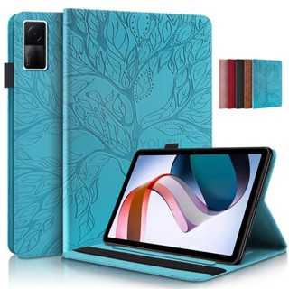 เคสกันกระแทก ลายต้นไม้ 3D พร้อมช่องใส่บัตร หรูหรา กันลื่น สําหรับ Redmi Pad 10.61 2022