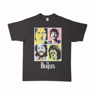 [S-5XL]เสื้อยืด พิมพ์ลายเพลง THE BEATLES 4 BAND METAL สําหรับผู้ชาย